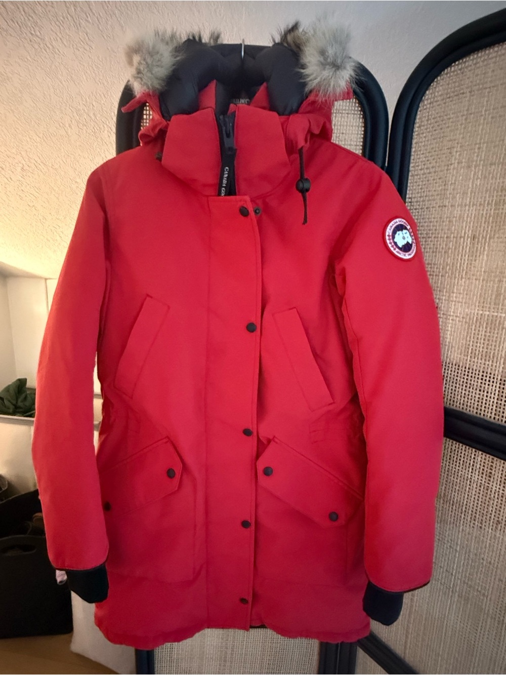 Canada Goose Red Women's Ellermere Parka 11- Red-Rouge XS